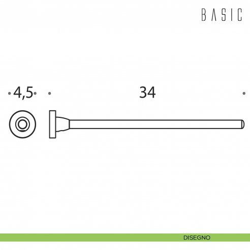 Porta salvietta fisso Colombo Design Basic disegno