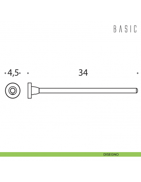 Porta salvietta fisso Colombo Design Basic disegno