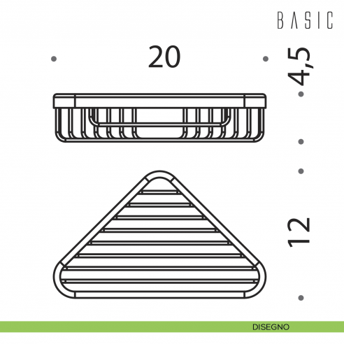 Angolare doccia Colombo Design Basic disegno