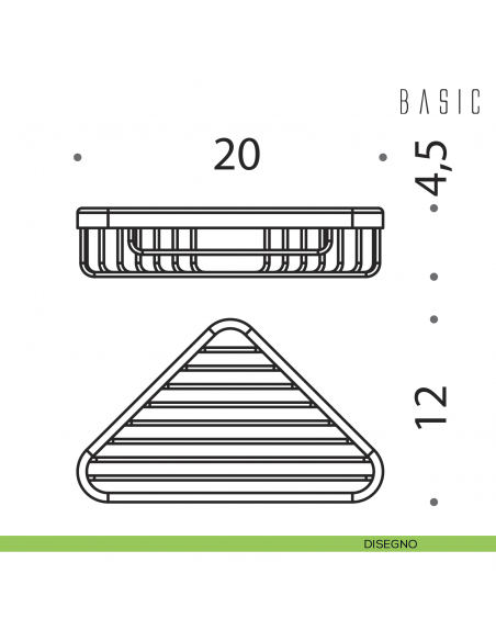 Angolare doccia Colombo Design Basic disegno