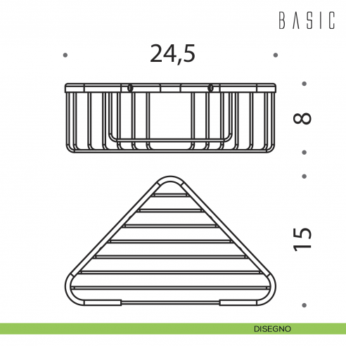 Angolare doccia Colombo Design Basic disegno