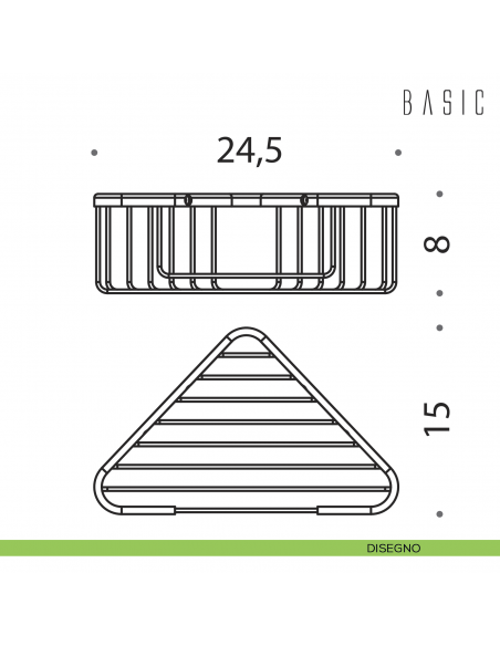 Angolare doccia Colombo Design Basic disegno