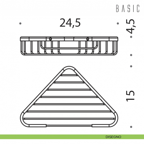Angolare doccia Colombo Design Basic disegno
