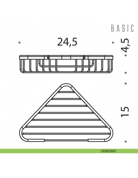 Angolare doccia Colombo Design Basic disegno