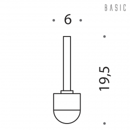Ciuffo in setola con prolunga Colombo Design Basic B2757