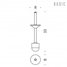 Manico con ciuffo Colombo Design Basic B2758