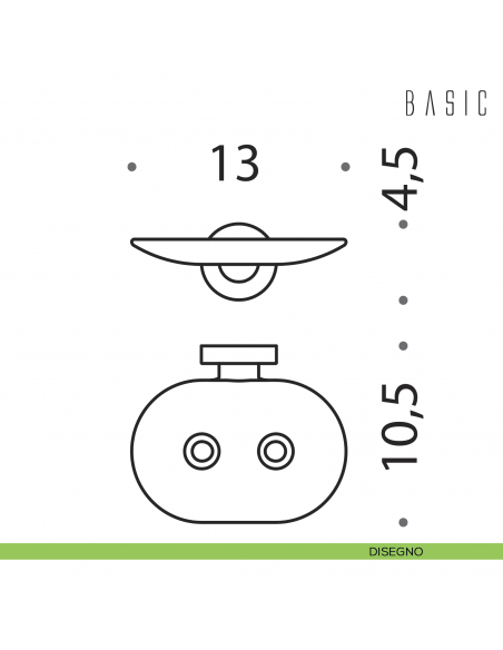 Porta sapone inamovibile Colombo Design Basic disegno