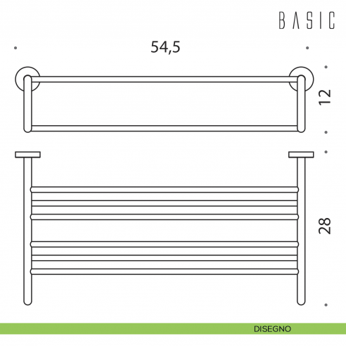 Rack porta salvietta Colombo Design Basic disegno