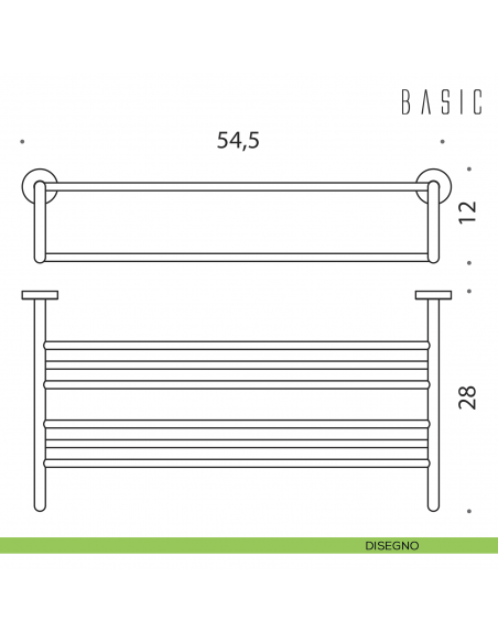 Rack porta salvietta Colombo Design Basic disegno