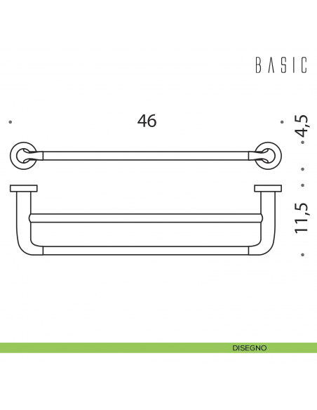 Porta salvietta doppio Colombo Design Basic disegno