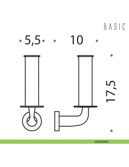 Porta Rotolo Colombo Design Basic disegno