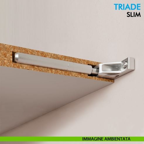 Reggimensola a scomparsa Ferramenta Livenza Triade Slim per mensole in legno spessore a partire da 18 mm