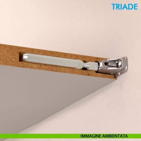Reggimensola a scomparsa Ferramenta Livenza Triade per mensole in legno con spessori a partire da 25 a 40 mm