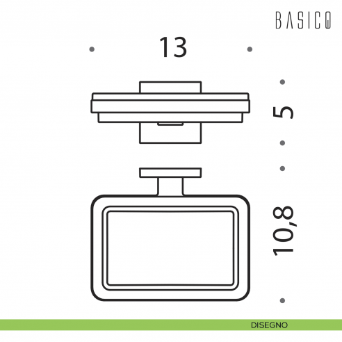 Porta sapone Colombo Design Basic Q B3701 disegno