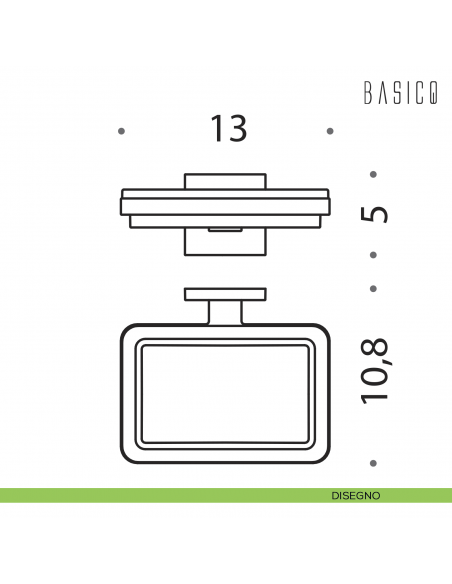 Porta sapone Colombo Design Basic Q B3701 disegno