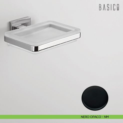 Porta sapone Colombo Design Basic Q B3701 NEROMAT