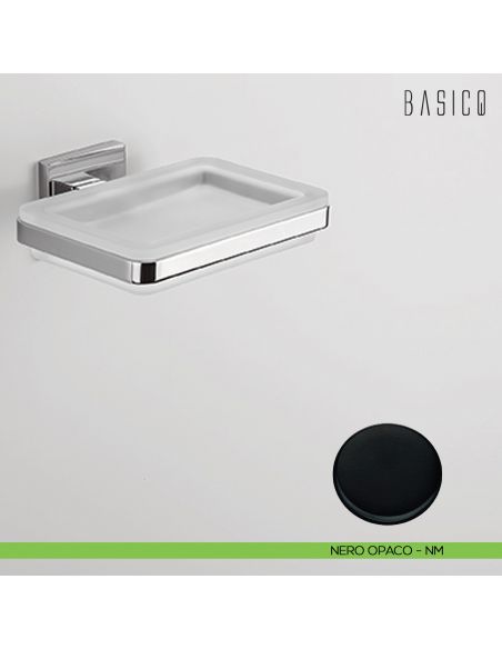 Porta sapone Colombo Design Basic Q B3701 NEROMAT