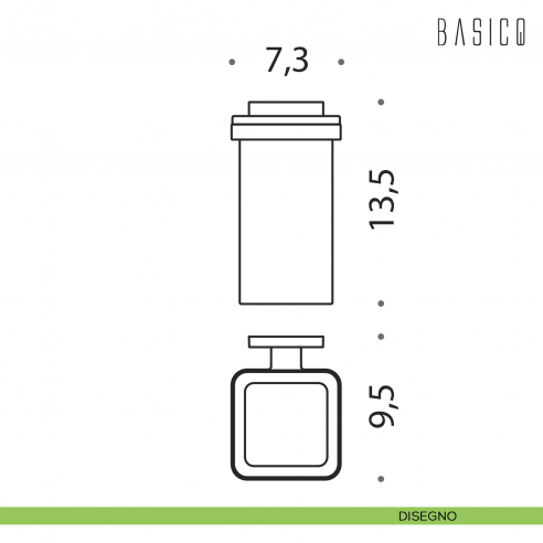 Porta bicchiere Colombo Design Basic Q B3702 disegno