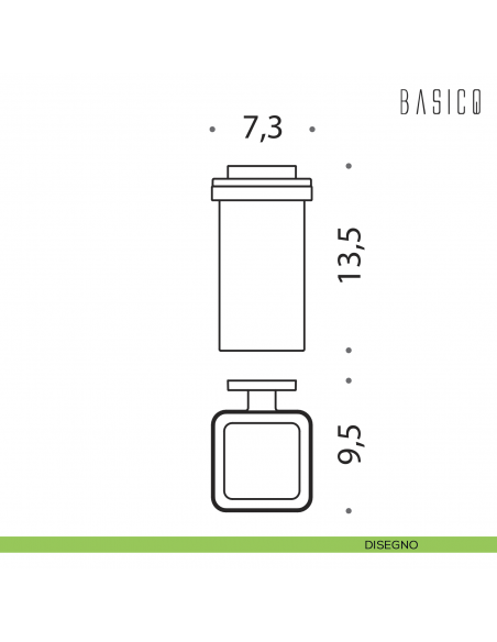 Porta bicchiere Colombo Design Basic Q B3702 disegno