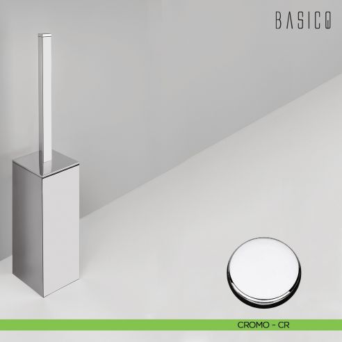 Porta scopino d'appoggio in ABS Colombo Design Basic Q B3706 CROMO