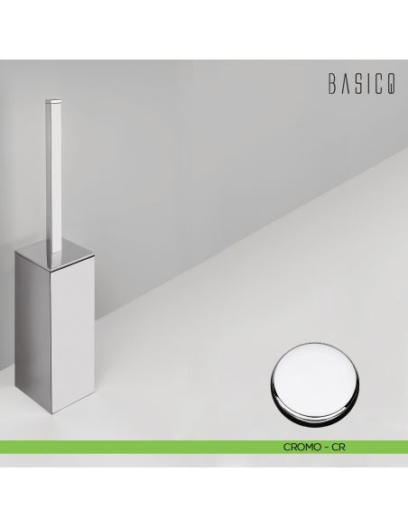 Porta scopino d'appoggio in ABS Colombo Design Basic Q B3706 CROMO