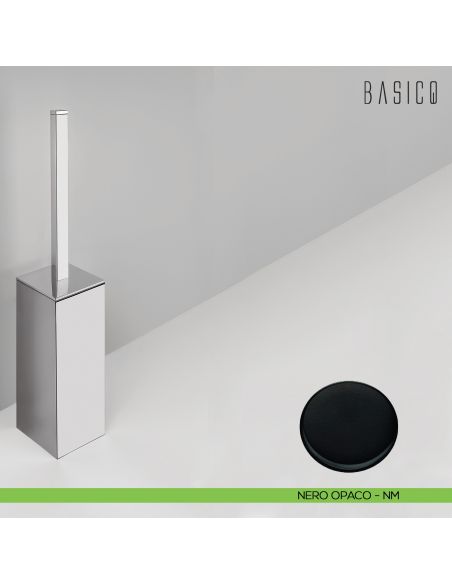 Porta scopino d'appoggio in ABS Colombo Design Basic Q B3706 NEROMAT