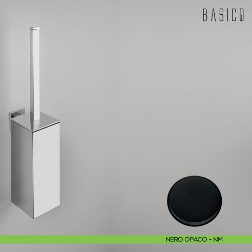 Porta scopino sospeso in ABS Colombo Design Basic Q B3707 neromat