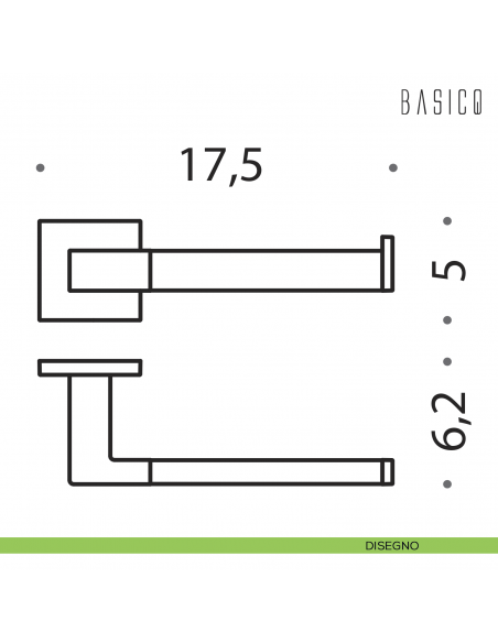 Porta rotolo Colombo Design Basic Q B3708 destro disegno