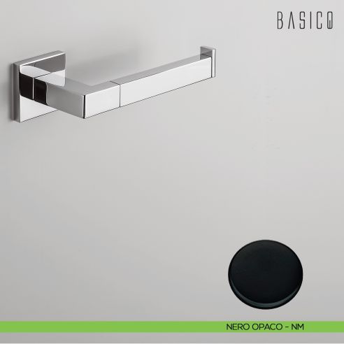 Porta rotolo Colombo Design Basic Q B3708 destro NEROMAT