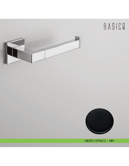 Porta rotolo Colombo Design Basic Q B3708 destro NEROMAT