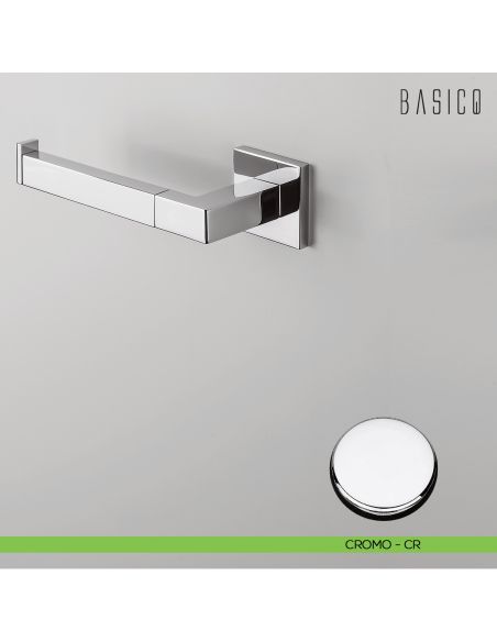 Porta rotolo Colombo Design Basic Q B3708 sinistro CROMO
