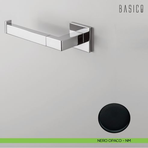 Porta rotolo Colombo Design Basic Q B3708 sinistro NEROMAT