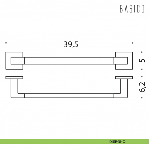 Porta salvietta Colombo Design Basic Q 41 cm B3709 disegno