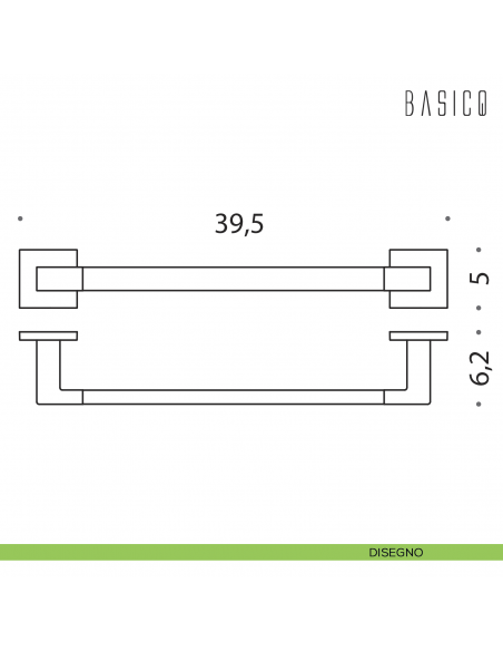 Porta salvietta Colombo Design Basic Q 41 cm B3709 disegno