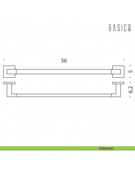 Porta salvietta Colombo Design Basic Q 56 cm B3710 disegno