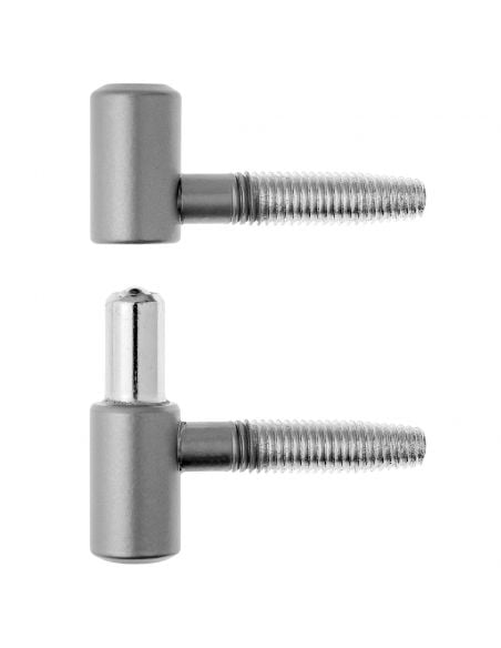 Cerniera anuba liscia Otlav diametro 13 mm argento satinato per porta in legno