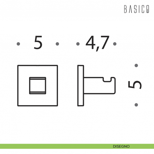 Portabito Colombo Design Basic Q LC97 disegno