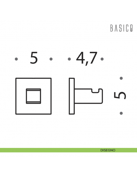 Portabito Colombo Design Basic Q LC97 disegno