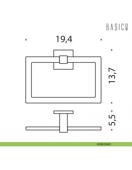 Porta salvietta ad anello Colombo Design Basic Q B3731 disegno