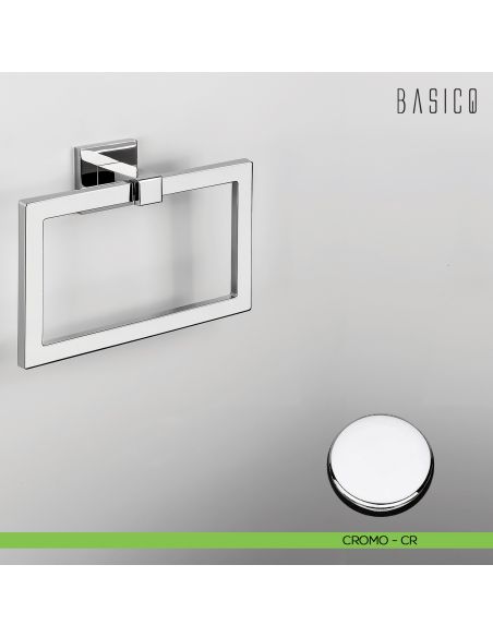 Porta salvietta ad anello Colombo Design Basic Q B3731 cromo
