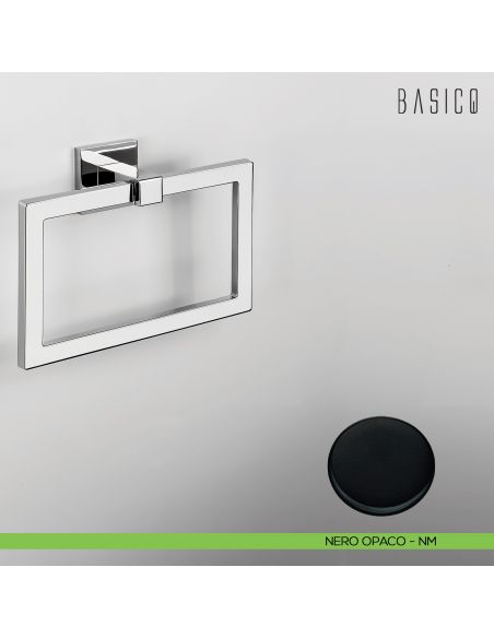 Porta salvietta ad anello Colombo Design Basic Q B3731 neropaco