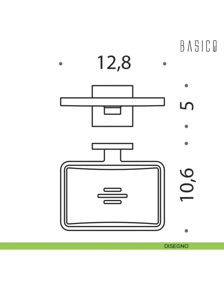 Porta sapone inamovibile Colombo Design Basic Q B3781 disegno