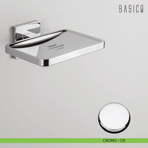 Porta sapone inamovibile Colombo Design Basic Q B3781 cromo