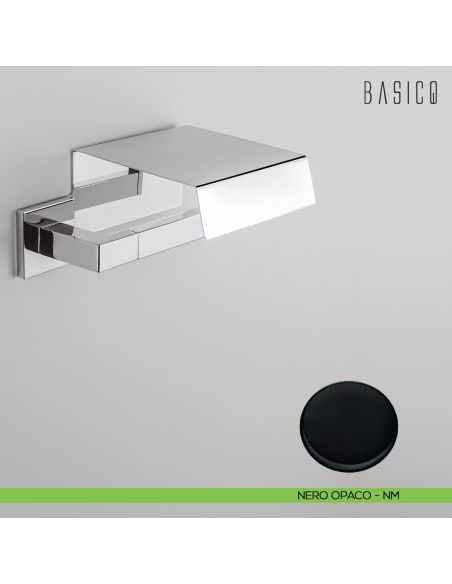 Porta rotolo coperto Colombo Design Basic Q B3791 neropaco