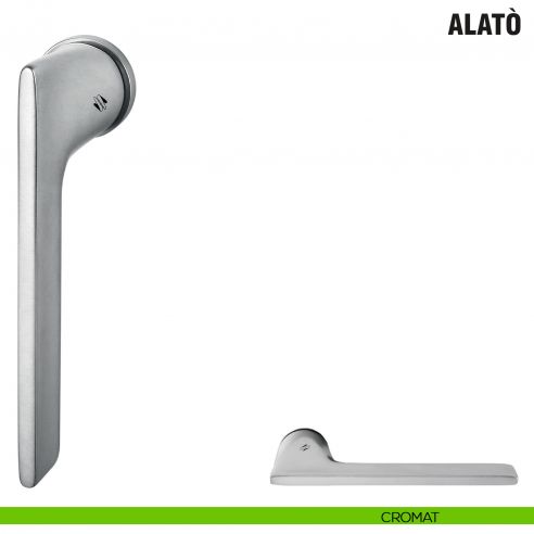 Maniglia per finestra martellina DK Alatò Zero Evolution Colombo Design con rosetta minimale - cromat