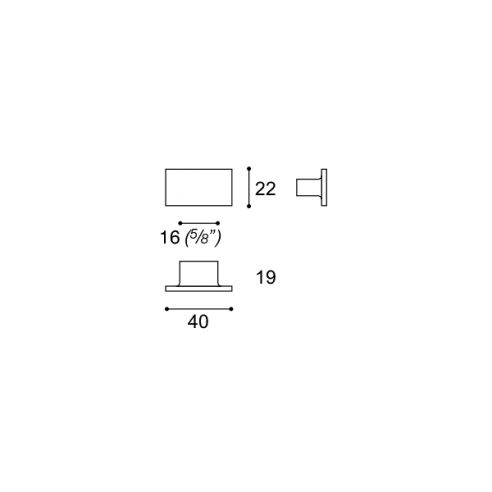 Maniglia per mobile Confalonieri MB09021 disegno