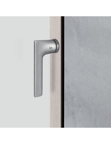 Maniglia per finestra martellina DK Zero Alatò Colombo Design con rosetta minimale