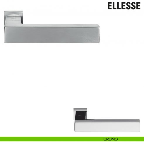 Maniglia per porta Ellesse Colombo Design con rosetta minimale Zero Evolution - cromo