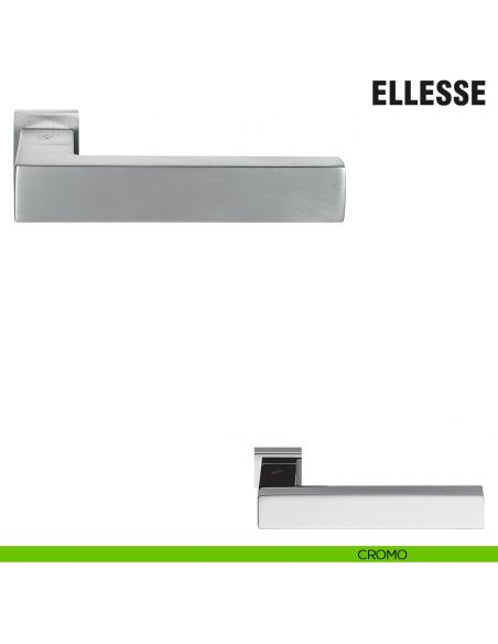 Maniglia per porta Ellesse Colombo Design con rosetta minimale Zero Evolution - cromo