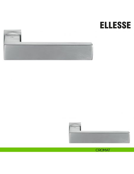 Maniglia per porta Ellesse Colombo Design con rosetta minimale Zero Evolution - cromat